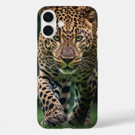 Majestätiges Leopard Dschungel-Wildlife-Poster iPhone 16 Plus Hülle