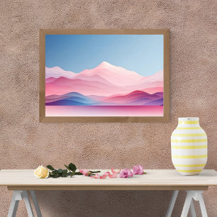 Majestätisch rosa und Lila Bergwelt Fotodruck