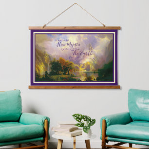 Majestätisch wandteppich mit holzrahmen