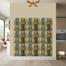 Majestätische ägyptische Hieroglyphen und Lotus Ti