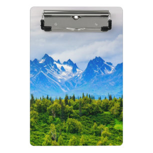 Majestätische Alaska-Berge Mini Klemmbrett