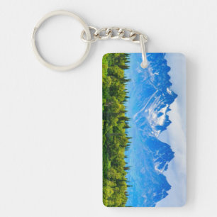 Majestätische Alaska-Berge Schlüsselanhänger