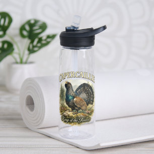 Majestätische Auerhahn-Wasserfarbillustration Trinkflasche
