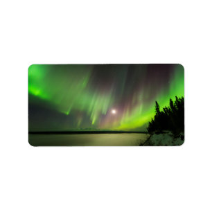 Majestätische Aurora Adressaufkleber