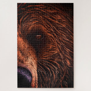 Majestätische Bärenporträt-Kunst – Nahaufnahme Wil Puzzle