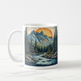 Majestätische Bergwaldseen-Naturfotografie  Kaffeetasse