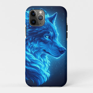 Majestätische Blaue Wolf Leuchtende Fantasy-Wildli Case-Mate iPhone Hülle