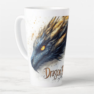 Majestätische Drachenkopf-Wasserfarben-Illustratio Milchtasse