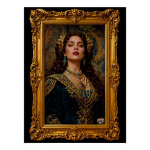 Majestätische Eleganz des Porträts von Valerine d' Poster