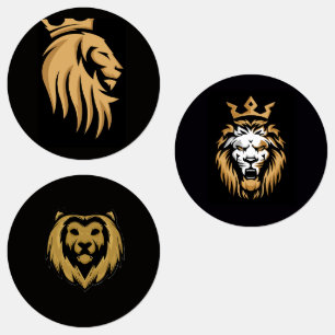 Majestätische Emblem-Kunst, die einen selbstsicher Etiketten