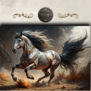 Majestätische Fantasy-Pferd-Kunst-Dekupage Seidenpapier