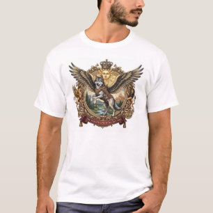 Majestätische geflügelte Wolfswappenkunde - viktor T-Shirt