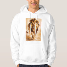 Majestätische Goldene Löwe Abstrakte Malerei Luxus