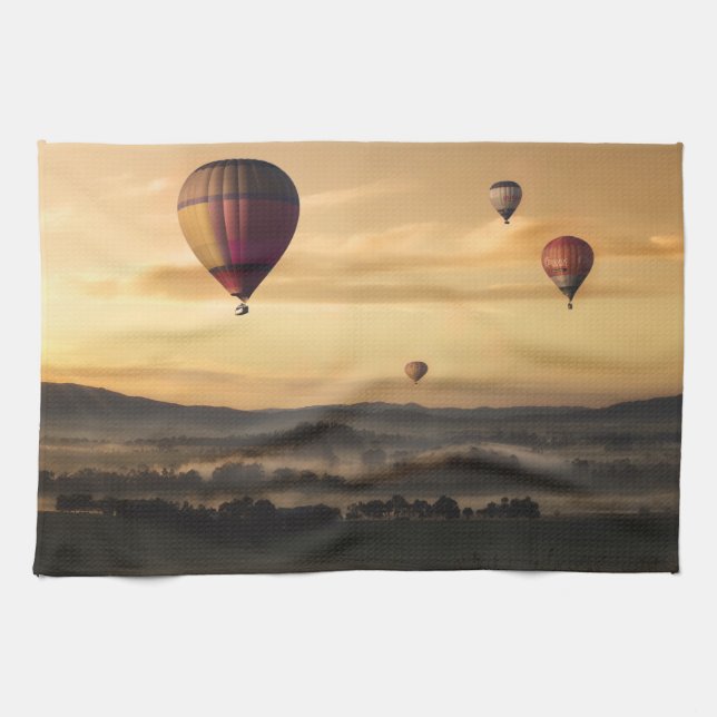 Majestätische Heißluftballons Geschirrtuch (Horizontal)