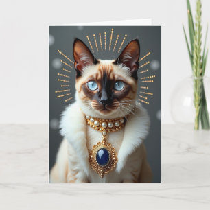 Majestätische Katzen-Geburtstagskarte Karte