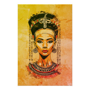 Majestätische Königin Ägyptens – Moderne Neo-Phara Poster