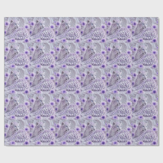 Majestätische königliche violette Juwelen-Leopard- Geschenkpapier