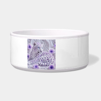 Majestätische königliche violette Juwelen-Leopard- Napf