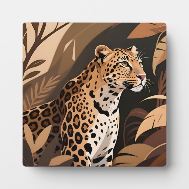 Majestätische Leopard-Jungle-Wildnis  Fotoplatte (Vorderseite)