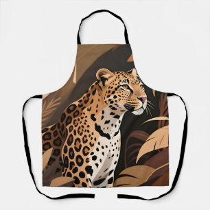 Majestätische Leopard-Jungle-Wildnis Schürze