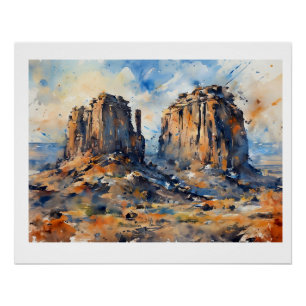Majestätische Mitten Buttes Arizona, Poster