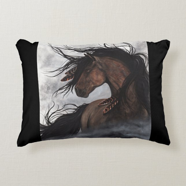 Majestätische Pferdekissen-Wohngestaltung durch Zierkissen (Vorderseite)