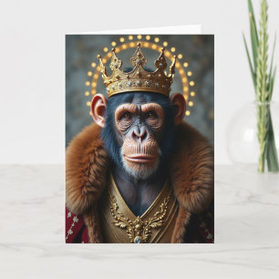 Majestätische Primaten-Geburtstagskarte Karte