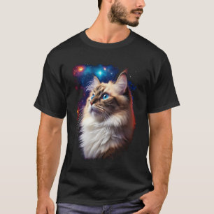 Majestätische Ragdoll-Katze im Weltraum u2013 Kind T-Shirt
