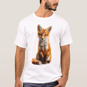 Majestätische Rotfuchs-Porträt-Illustration für Mä T-Shirt