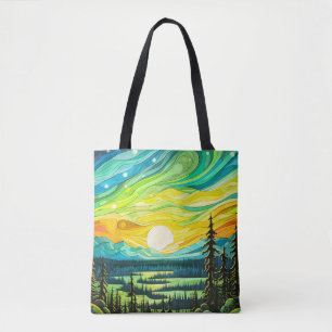 Majestätische Sonnenuntergangs-Abstract-Illustrati