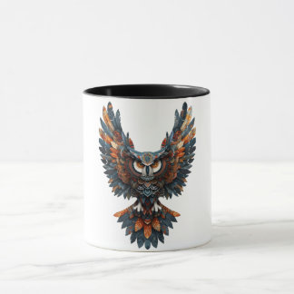 Majestätische Stammes-Eulen-Art-Kaffeetasse Tasse