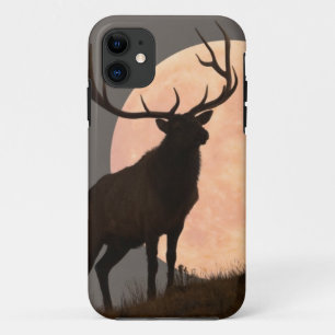 Majestätische Stier-Elch-und Vollmond-Aufstieg Case-Mate iPhone Hülle