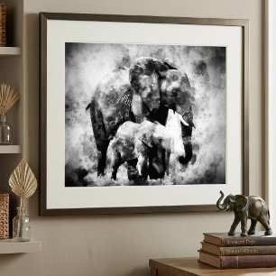 Majestätische weibliche Afrikanische Elefantin mit Fotodruck