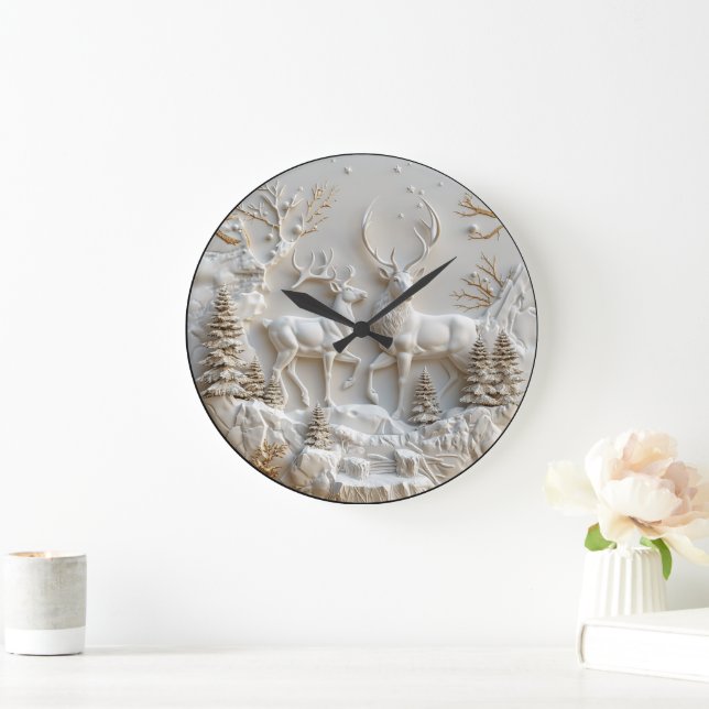 Majestätische Weihnachtsschmuckdekoration Große Wanduhr (Zuhause)