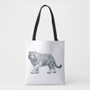 Majestätische Weißer-Tiger-Wildlife-Art-Tragetasch