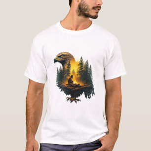 🦅 Majestätische Weißkopfseeadler-Wilderness-Sonne T-Shirt