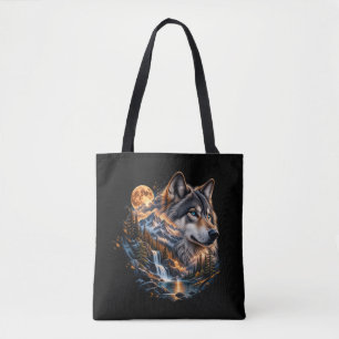 Majestätische Wolf Vollmond-Wilderness-Tasche