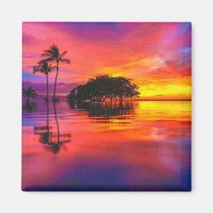 Majestätische Wolken u. Reflexion Magnet