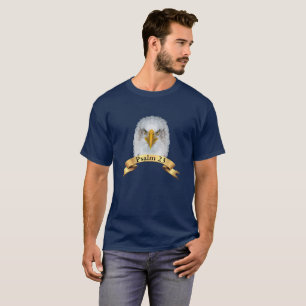 Majestätischer Adler & goldenes Band mit Psalm 23 T-Shirt