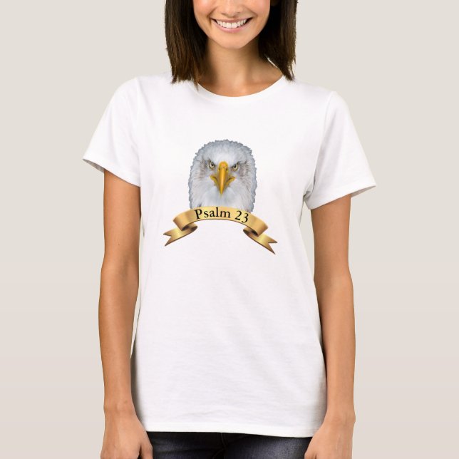 Majestätischer Adlervogel & goldenes Band mit Psal T-Shirt (Vorderseite)