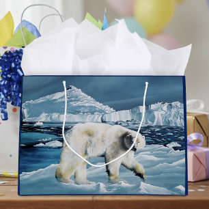 Majestätischer arktischer Eisbär Blaue Gletscher E Große Geschenktüte