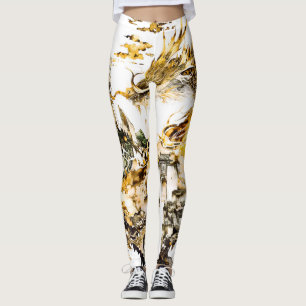 Majestätischer asiatischer Mythologie-Drache-Tempe Leggings