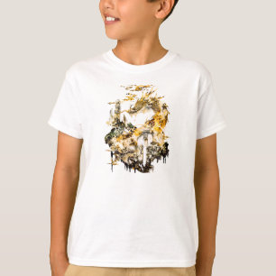 Majestätischer asiatischer Mythologie-Drache-Tempe T-Shirt
