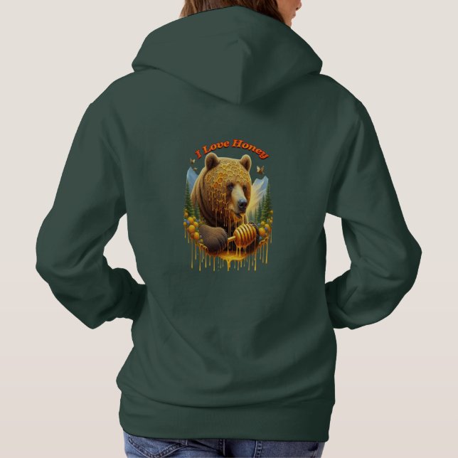 Majestätischer Bär, der sich auf den herrlichen Ho Hoodie (Rückseite)