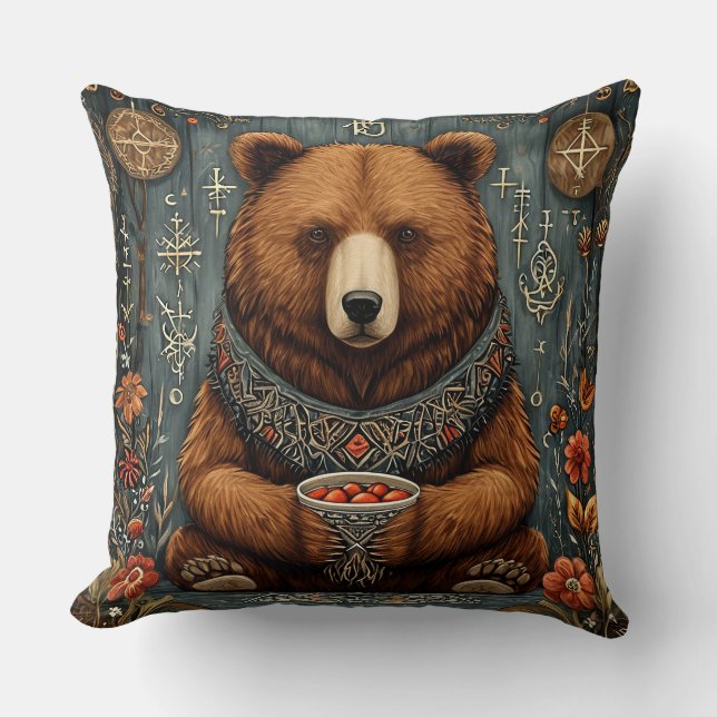 Majestätischer Bär Kissen (Vorderseite)
