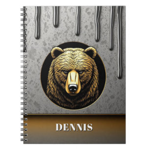 Majestätischer Bär mit personalisiertem Namen 🐻 Notizblock