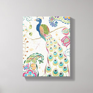 Majestätischer blauer Pfau Leinwanddruck