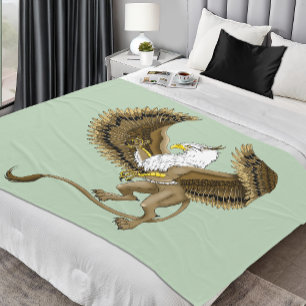 Majestätischer Brauner Fantasy-Greif Mythischer Gr Fleecedecke