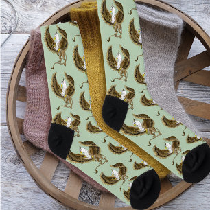 Majestätischer brauner Fantasy-Greif mythischer Gr Socken