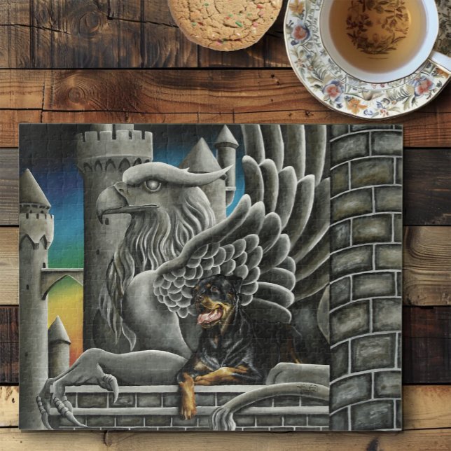 Majestätischer Dark Fantasy Rottweiler Gargoyle Bu Puzzle (Von Creator hochgeladen)